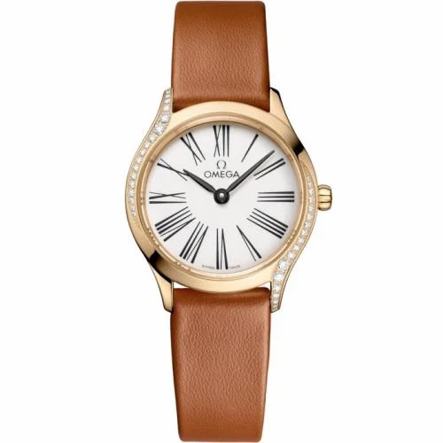 Omega Mini Trésor Quartz 26 Moonshine Gold - Diamond / White Enamel 428.57.26.60.04.004 (42857266004004)